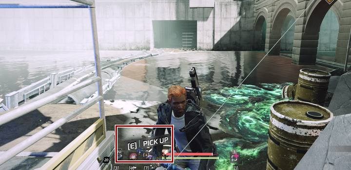 Po przejściu przez rzekę mostem niedaleko MedBay przy Więzieniu, zejść na dolny poziom przez budynek - The Surge 2: Jericho Downtown - nagrania, sekrety - The Surge 2 - poradnik do gry