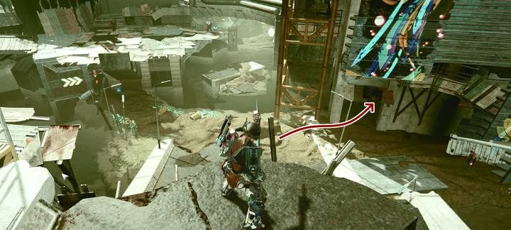 Widok na arenę przed mostem do Terminal Z - The Surge 2: Port Nixon - nagrania, sekrety - The Surge 2 - poradnik do gry