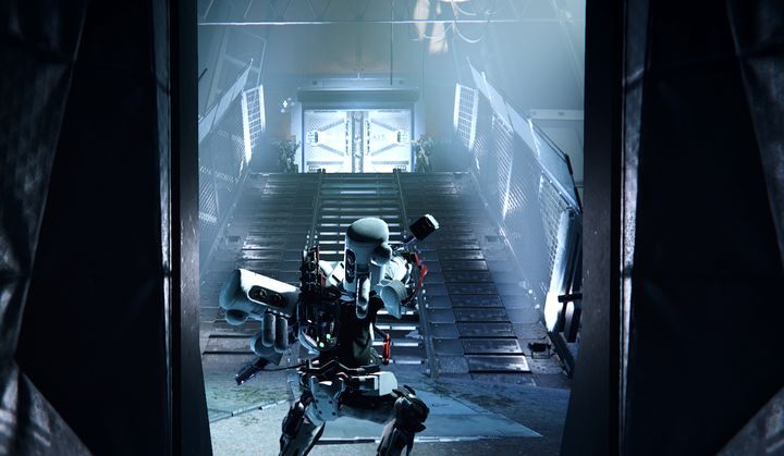 Wejścia do areny walki z bossem strzegą dwaj strażnicy - The Surge 2: A.I.D Command, Zagubione dziecko - solucja, opis przejścia - The Surge 2 - poradnik do gry