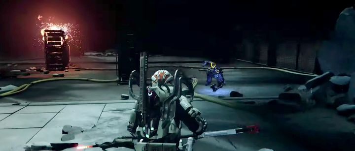 W tej walce musisz wykonywać albo precyzyjne, nieodległe uniki (tak, by móc szybko kontrować - boss ma krótkie przestoje między atakami, musisz wykorzystać każdą wolną szansę) - The Surge 2: A.I.D Command, Zagubione dziecko - solucja, opis przejścia - The Surge 2 - poradnik do gry