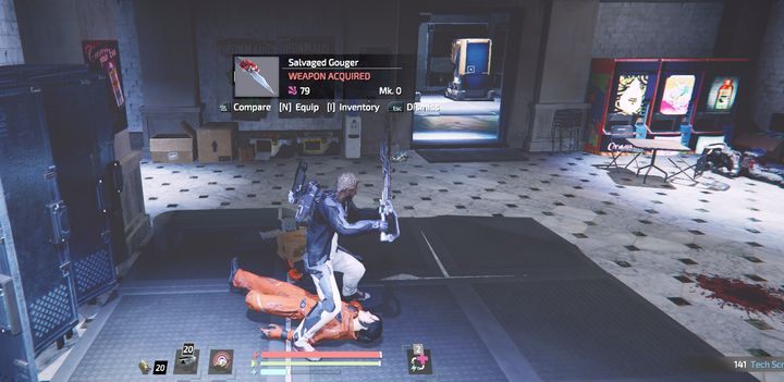 Nową broń znajdziesz w szafce; karta do jej otwarcia pochodzi od Benjamina Burke - The Surge 2: Ucieczka z więzienia - solucja, opis przejścia - The Surge 2 - poradnik do gry