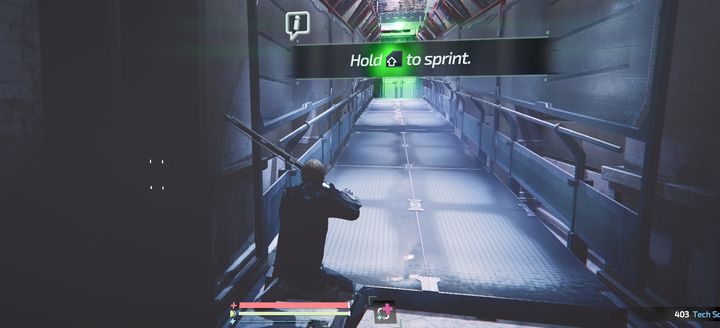 Kieruj się przez zamknięte drzwi z areny walki z bossem na kolejny korytarz - The Surge 2: Ucieczka z więzienia - solucja, opis przejścia - The Surge 2 - poradnik do gry