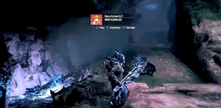 Kolejny audiolog leży nieopodal poprzedniego: zeskocz za wodospadem ze skały, nagranie leży w rogu przy skale - The Surge 2: Elektrownia Atomowa - nagrania, sekrety - The Surge 2 - poradnik do gry