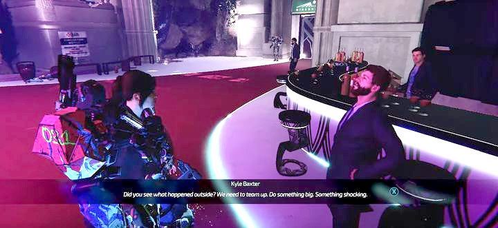 Kylea znajdziesz przy barze, gość z brodą - The Surge 2: Niesamowity Iron Maus - solucja, opis przejścia - The Surge 2 - poradnik do gry