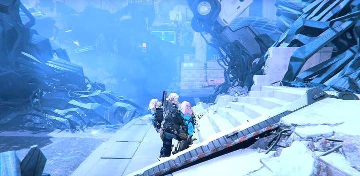 Z tego miejsca skieruj się po schodkach w małe przejście między ruinami na wschodzie, gdzie znajduje się mała arena walki z bossem na placu - The Surge 2: Zaginieni - solucja, opis przejścia - The Surge 2 - poradnik do gry