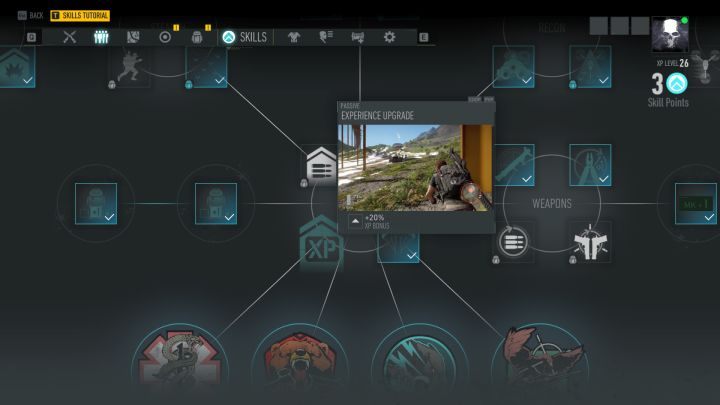Ilość zdobywanych punktów doświadczenia można zwiększyć - np. poprzez zdolność Experience Upgrade. - Jak szybko zdobywać punkty doświadczenia w Breakpoint? - Tom Clancys Ghost Recon Breakpoint - poradnik do gry