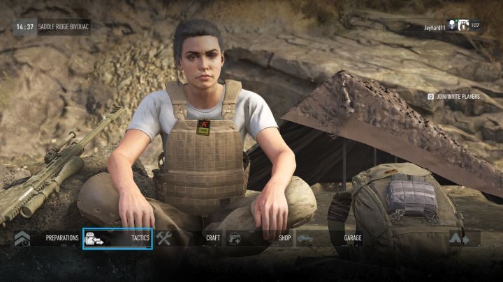 By zmienić klasę, wejdź (podczas biwakowania) do zakładki Taktyka (Tactics). - Tom Clancys Ghost Recon Breakpoint - poradnik do gry