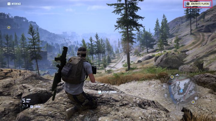 By rozpocząć rozgrywkę z innymi graczami, wystarczy wcisnąć widoczny w prawym górnym rogu ekranu przycisk. - Tom Clancys Ghost Recon Breakpoint - poradnik do gry