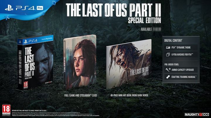 Jest ona oferowana wyłącznie w wersji pudełkowej i oprócz kopii gry zawiera - The Last of Us 2: Wersje gry - The Last of Us 2 - poradnik do gry