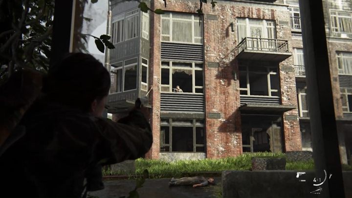 Wyjdź teraz z obszaru okupowanego przez zainfekowanych przez drzwi garażowe, a ponownie natkniesz się na żołnierzy wilków - The Last of Us 2: Szkoła podstawowa w Eastbrook - solucja, opis przejścia - The Last of Us 2 - poradnik do gry