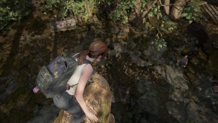 Kontynuuj drogę naprzód, aż dotrzesz do wielkiej figury dinozaura - The Last of Us 2: Prezent urodzinowy (retrospekcja) - solucja, opis przejścia - The Last of Us 2 - poradnik do gry