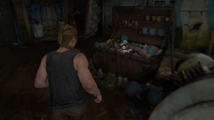 Gdy dotrzecie do głównego pokoju w Akwarium, wraz z Yarą zaczniecie zastanawiać się nad prezentem dla Leva - The Last of Us 2: Akwarium / W poszukiwaniu Leva - solucja, opis przejścia - The Last of Us 2 - poradnik do gry