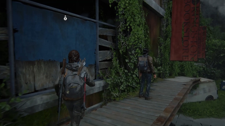 Wespnij się po porzuconych pojazdach dalej, a zobaczysz w oddali diabelski młyn - The Last of Us 2: Droga do Akwarium - solucja, opis przejścia - The Last of Us 2 - poradnik do gry