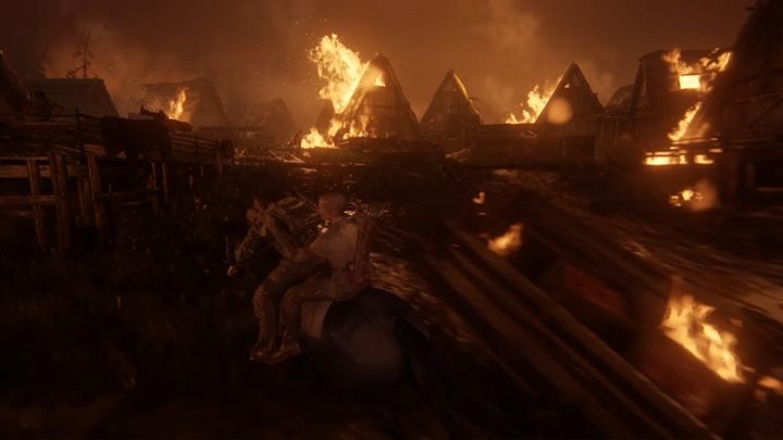 Strzelaj w jeźdźców i przejedź przez płonącą wioskę - The Last of Us 2: Ucieczka z Wyspy - solucja, opis przejścia - The Last of Us 2 - poradnik do gry