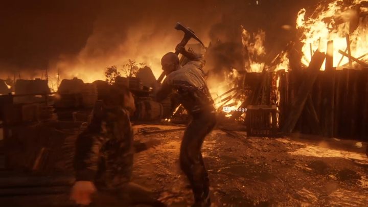 Podnieś sierp i w ostatnim momencie uratuj Leva przed oprawcą - The Last of Us 2: Ucieczka z Wyspy - solucja, opis przejścia - The Last of Us 2 - poradnik do gry
