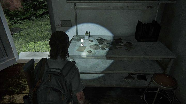 Dokument znajdziesz na stole na tyłach budynku - The Last of Us 2: Hillcrest sekrety, znajdźki - The Last of Us 2 - poradnik do gry