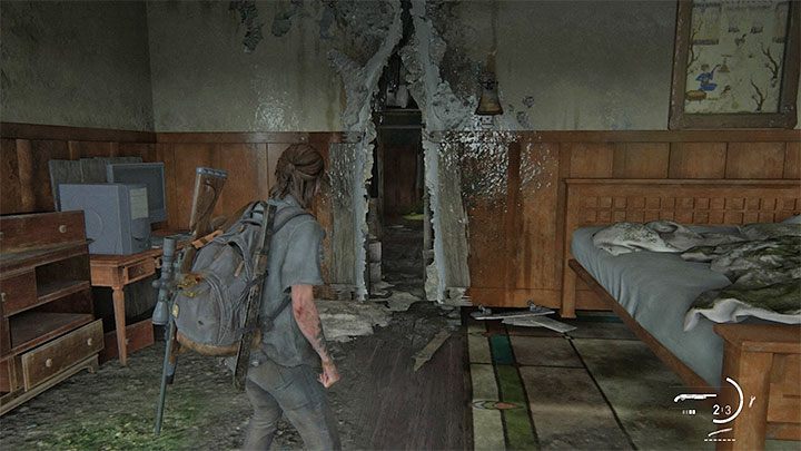 Po znalezieniu się na piętrze otwórz drzwi zlokalizowane na wprost - The Last of Us 2: Hillcrest sekrety, znajdźki - The Last of Us 2 - poradnik do gry