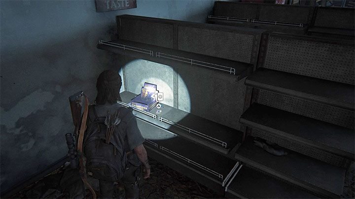 Znajdźka leży na jednej z półek w sklepie - The Last of Us 2: W poszukiwaniu Nory / The Seraphites sekrety, znajdźki - The Last of Us 2 - poradnik do gry
