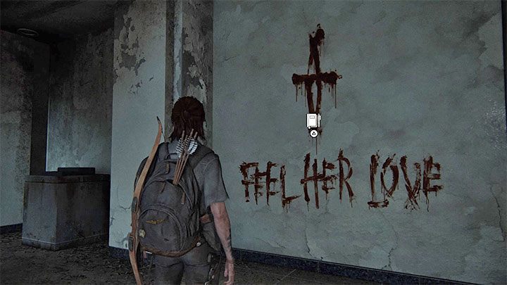 Musisz podejść do dużego napisu wymalowanego na jednej ze ścian - The Last of Us 2: W poszukiwaniu Nory / The Seraphites sekrety, znajdźki - The Last of Us 2 - poradnik do gry