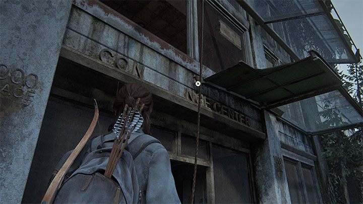 Powróć na dół, wyjdź z budynku i złap się liny - The Last of Us 2: W poszukiwaniu Nory / The Seraphites sekrety, znajdźki - The Last of Us 2 - poradnik do gry