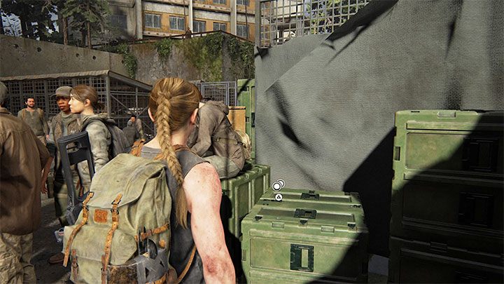 Pozostań w obszarze, w którym znalazłeś opisany powyżej stół warsztatowy - The Last of Us 2: Baza / The Forward Base sekrety, znajdźki - The Last of Us 2 - poradnik do gry