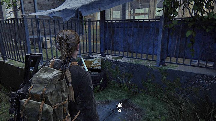 Sekret ukryty jest po prawej stronie, za niebieską balustradą peronu - The Last of Us 2: Przystań / The Marina sekrety, znajdźki - The Last of Us 2 - poradnik do gry