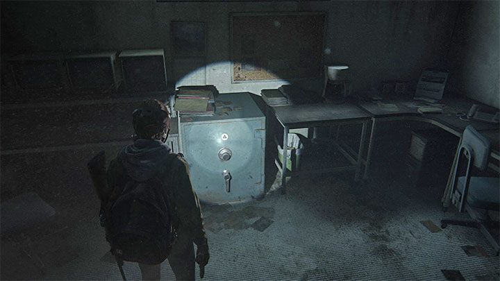 Sejf możesz odnaleźć w pomieszczeniu, do którego dociera się niedługo po tym jak Ellie i Dina zdecydują się na założenie mask - The Last of Us 2: Jackson - sejfy, kody - The Last of Us 2 - poradnik do gry