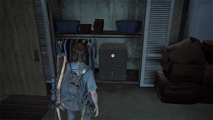 Sejf znajduje się wewnątrz mieszkania - The Last of Us 2: Seattle, dzień 2 Ellie - sejfy, kody - The Last of Us 2 - poradnik do gry