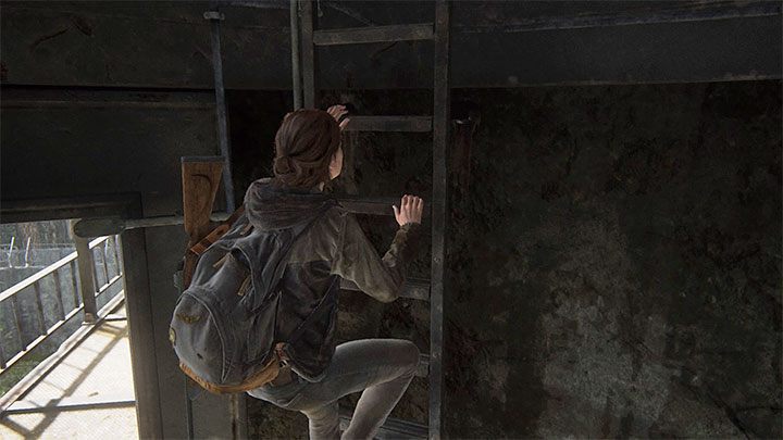 Nie schodź na dół, tylko użyj drabiny żeby wspiąć się na szczyt wieży obserwacyjnej - The Last of Us 2: Brama / The Gate sekrety, znajdźki - The Last of Us 2 - poradnik do gry