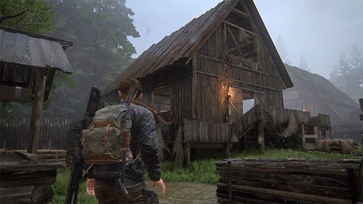 Na potrzeby odnalezienia monety zainteresuj się pokazaną na obrazku chatką na lewo od miejsca, w którym rozpoczynałeś bitwę z Bliznami - The Last of Us 2: Wyspa / The Island sekrety, znajdźki - The Last of Us 2 - poradnik do gry