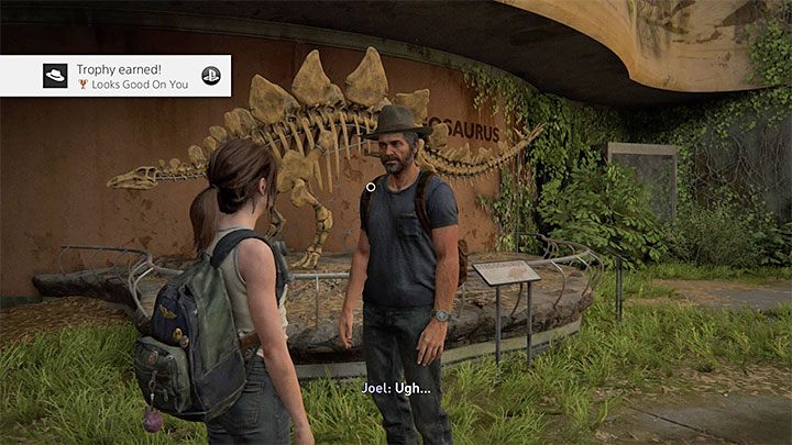 Po zdjęciu kapelusza z drugiego szkieletu nad głową Joela powinna pojawić się ikona interakcji - The Last of Us 2: Niezła stylówa (Looks Good on You) - trofeum - The Last of Us 2 - poradnik do gry