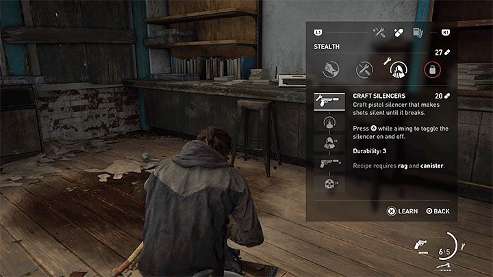 Zdobycie podręcznika szkoleniowego odblokuje nową kategorię pasywnych umiejętności do kupowania za suplementy - Skradanie się (Stealth) - The Last of Us 2: Jak zdobyć i zainstalować tłumik? - The Last of Us 2 - poradnik do gry