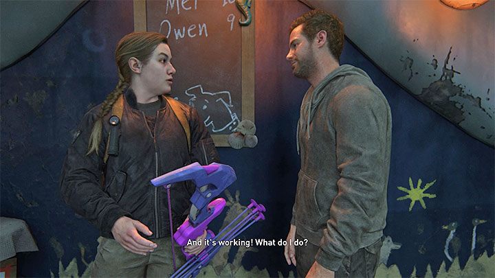 Okazja do przystąpienia do wyzwania z używania łuku pojawia się w etapie Świąteczna wizyta - The Last of Us 2: Wpisz mnie na tablicę (Put My Name Up) - trofeum - The Last of Us 2 - poradnik do gry