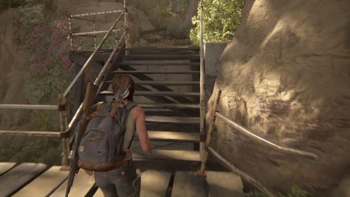 Podejdź na plażę - stąd kieruj się na wzgórze, idź szlakiem, schodami i wspinaj się po półkach - The Last of Us 2: W głąb lądu - solucja, opis przejścia - The Last of Us 2 - poradnik do gry