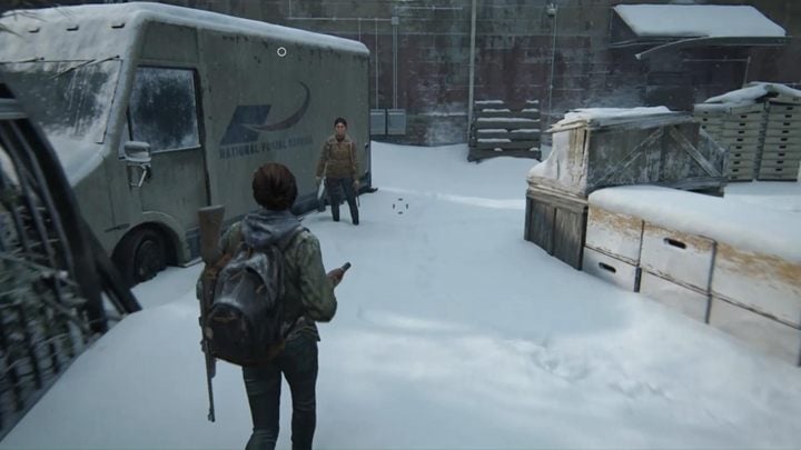 Przeszukaj budynek, a następnie wyjdź na zewnątrz i pomóż Dinie wskoczyć na ciężarówkę - The Last of Us 2: Punkt Widokowy, Patrol - solucja, opis przejścia - The Last of Us 2 - poradnik do gry