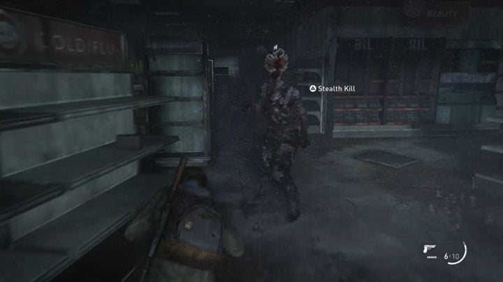 Na dole spotkacie klikacze, ci wrogowie są dużo groźniejsi niż biegacze - The Last of Us 2: Punkt Widokowy, Patrol - solucja, opis przejścia - The Last of Us 2 - poradnik do gry