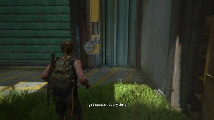 Przeszukaj okolice, skorzystaj ze stołu rzemieślniczego, a następnie pociągnij za dźwignie obok drzwi - The Last of Us 2: Pieszo - solucja, opis przejścia - The Last of Us 2 - poradnik do gry