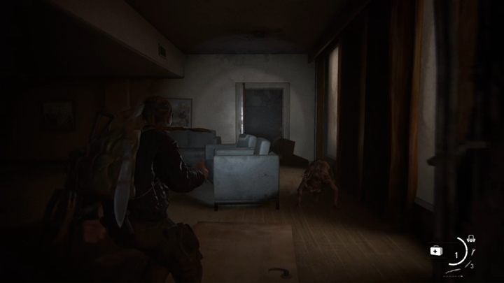 Gdy podniesiesz maskę, w okolicy pojawią się stalkerzy - The Last of Us 2: Zejście - solucja, opis przejścia - The Last of Us 2 - poradnik do gry