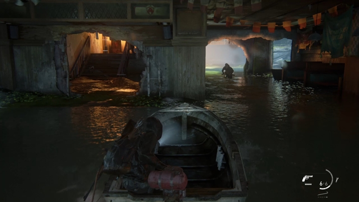 Wpłyń na obszar bazy wrogów - The Last of Us 2: Zatopione miasto/ podróż łodzią - solucja, opis przejścia - The Last of Us 2 - poradnik do gry