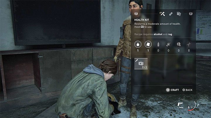 Najskuteczniejszym sposobem uleczenia postaci jest użycie apteczki Health Kit - The Last of Us 2: Leczenie - The Last of Us 2 - poradnik do gry