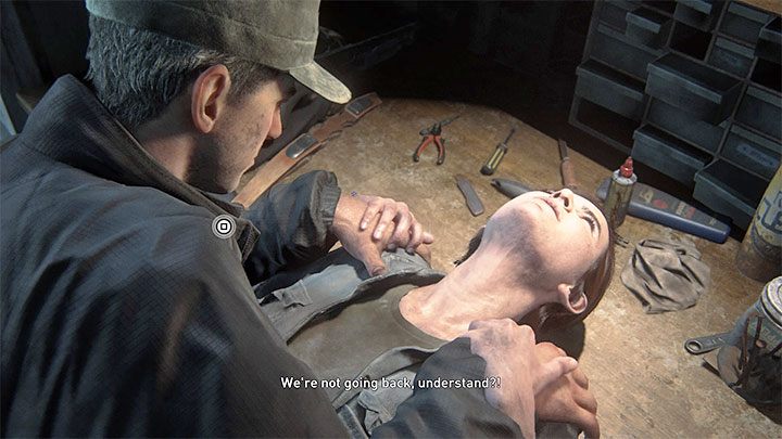 Użyj schodów żeby docelowo dotrzeć na pierwsze piętro - The Last of Us 2: Podręczniki, umiejętności pasywne - The Last of Us 2 - poradnik do gry