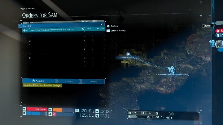 Po dotarciu na miejsce otrzymasz kolejne zlecenie, które zaprowadzi Cię do kolejnej bazy - Death Stranding: Rozdział 2 - Amelie | Opis przejścia, solucja - Death Stranding - poradnik do gry