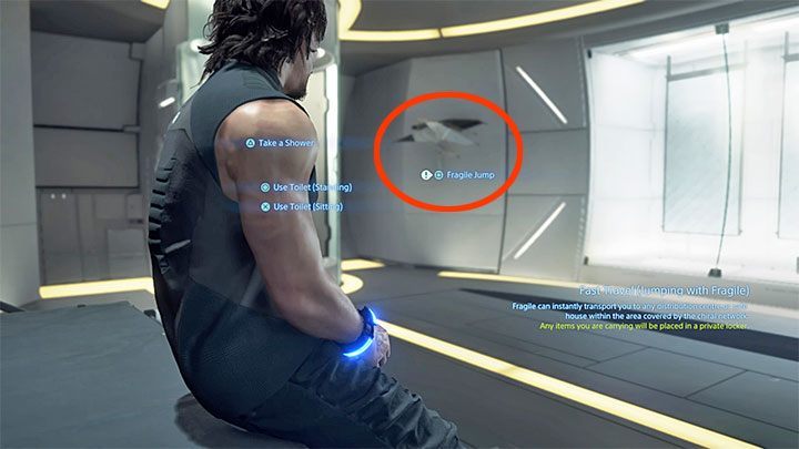 Kolejna bardzo istotna funkcja kryjówki to możliwość aktywacji szybkiej podróży (fast travel) - Kryjówka | Death Stranding - Death Stranding - poradnik do gry