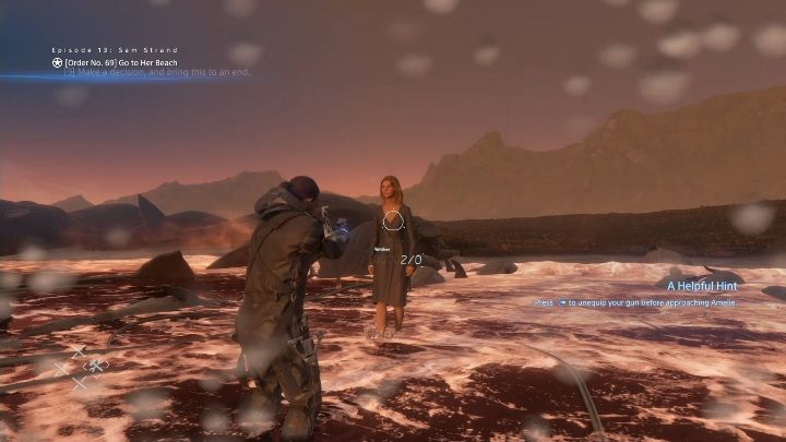 Po odnalezieniu Amelie gra sugeruje, że masz możliwość wyboru - Death Stranding: Rozdział 13 - Sam Strand | Opis przejścia, solucja - Death Stranding - poradnik do gry