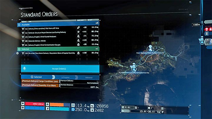 Dla przypomnienia pobocznymi zleceniami w grze są Zlecenia standardowe oraz Zlecenia standardowe (dla botów) - Czy opłaca się wykonywać zlecenia poboczne w Death Stranding? - Death Stranding - poradnik do gry