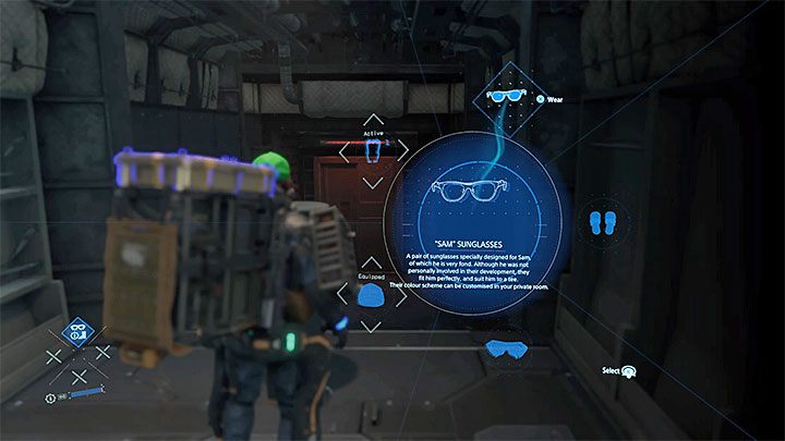 Przedmiot kosmetyczny zakłada się, wybierając go z rozwijanego menu - Czy można zmienić wygląd głównego bohatera w Death Stranding? - Death Stranding - poradnik do gry