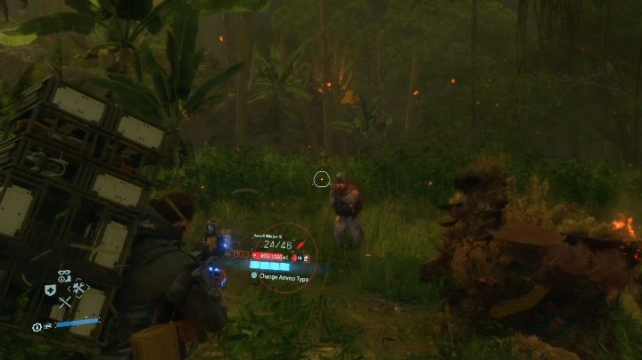 Po odnalezieniu przeciwnika zaatakuj go i spróbuj pozbawić go całego paska życia - Death Stranding: Rozdział 11 - Clifford Unger | Opis przejścia, solucja - Death Stranding - poradnik do gry