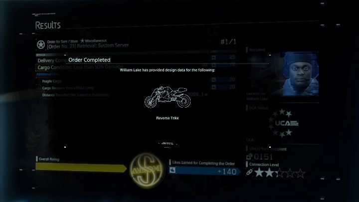 W nagrodę za wykonanie zadania otrzymasz motocykl - Death Stranding: Rozdział 3 - Fragile | Opis przejścia, solucja - Death Stranding - poradnik do gry
