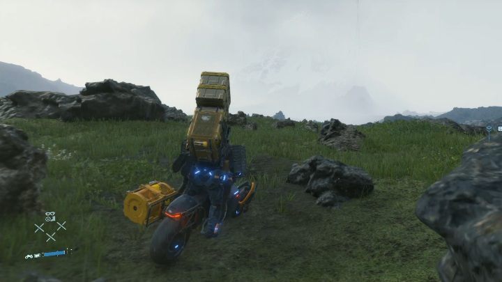 W pewnym momencie będziesz musiał odłożyć swój sprzęt, ponieważ droga będzie nieprzystosowana do ruchu - Death Stranding: Rozdział 3 - Fragile | Opis przejścia, solucja - Death Stranding - poradnik do gry