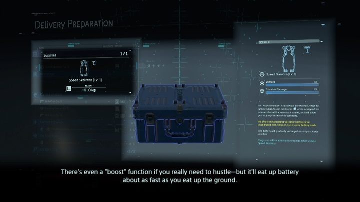 Za wykonanie zadanie otrzymasz egzoszkielet, który zwiększa szybkość twojego bohatera - Death Stranding: Rozdział 3 - Fragile | Opis przejścia, solucja - Death Stranding - poradnik do gry